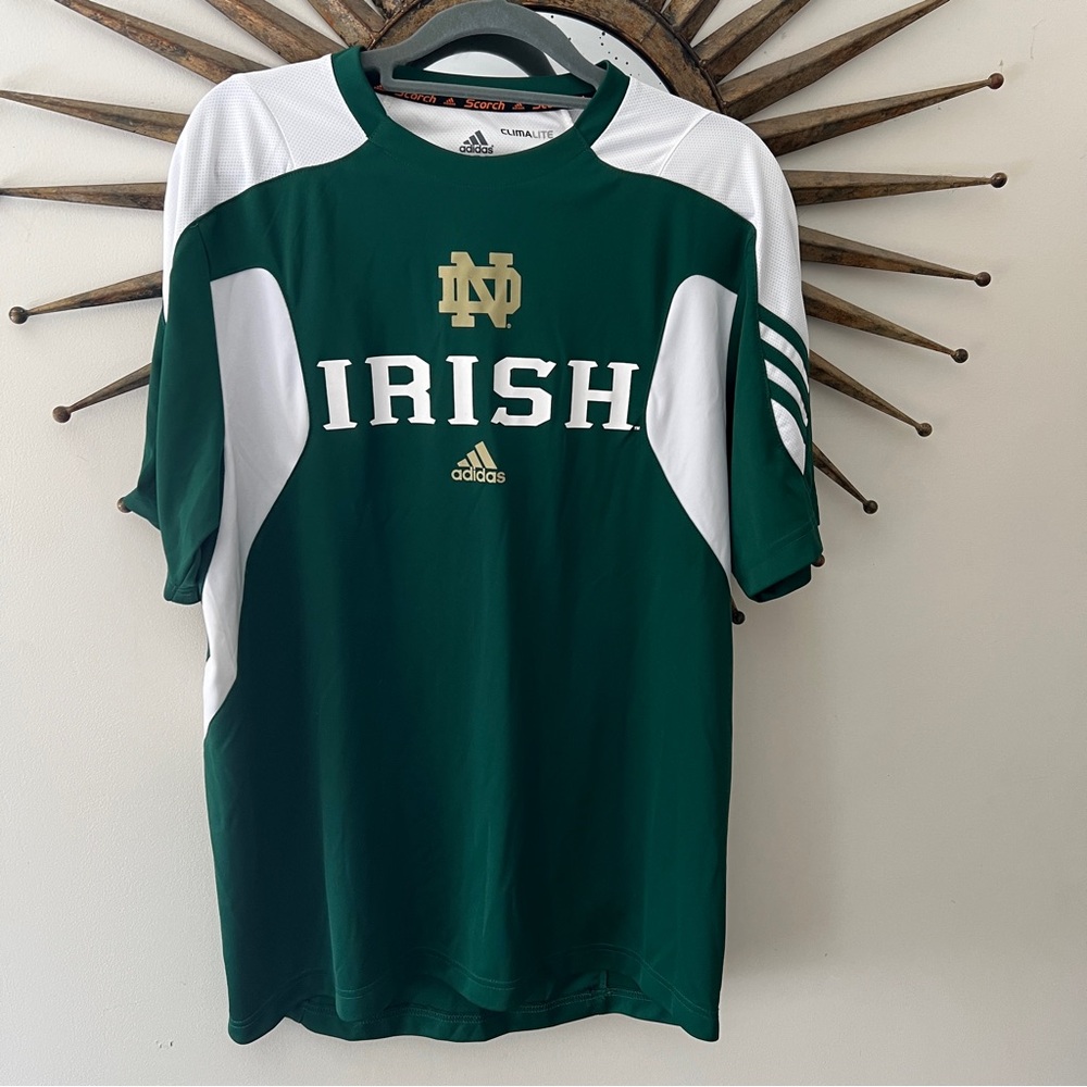 Adidas Climalite SCORCH Notre Dame Fighting Irish Logo Jersey  SIZE Men’s Small